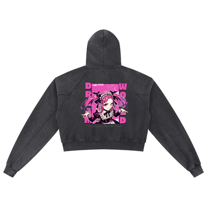 Snow Washed Cropped Hoodie