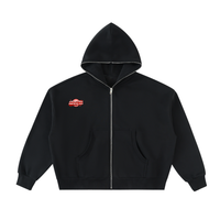 Fleeced Full-Zip Boxy Hoodie