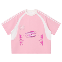 DreamWorld's Contrast Stripes Panel Mesh T-shirt