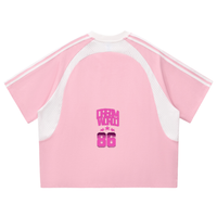 DreamWorld's Contrast Stripes Panel Mesh T-shirt